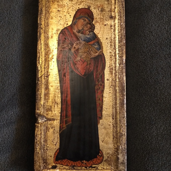 Religious icon (antique?) - Picture 1 of 5